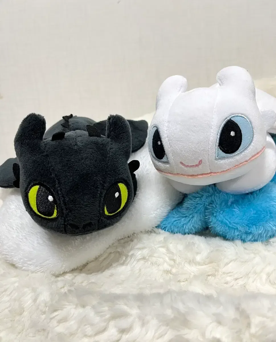 Toothless & Light Fury with clouds
