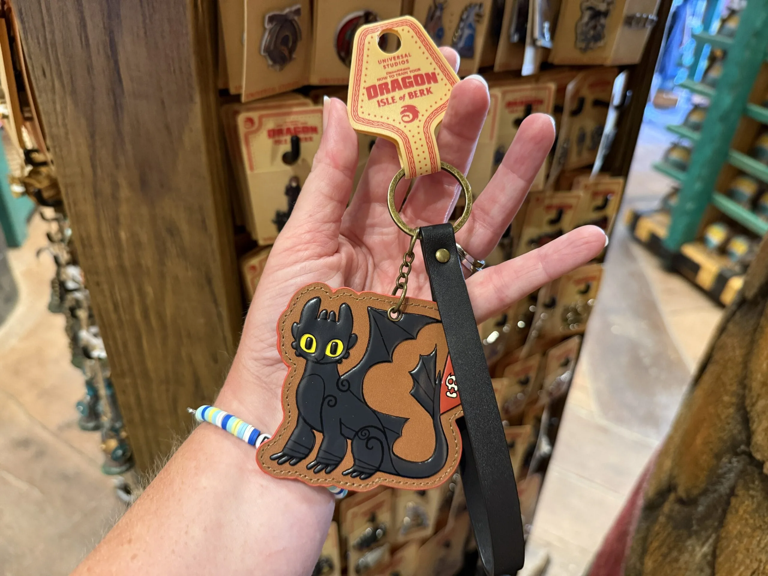 Leather Toothless Keychain