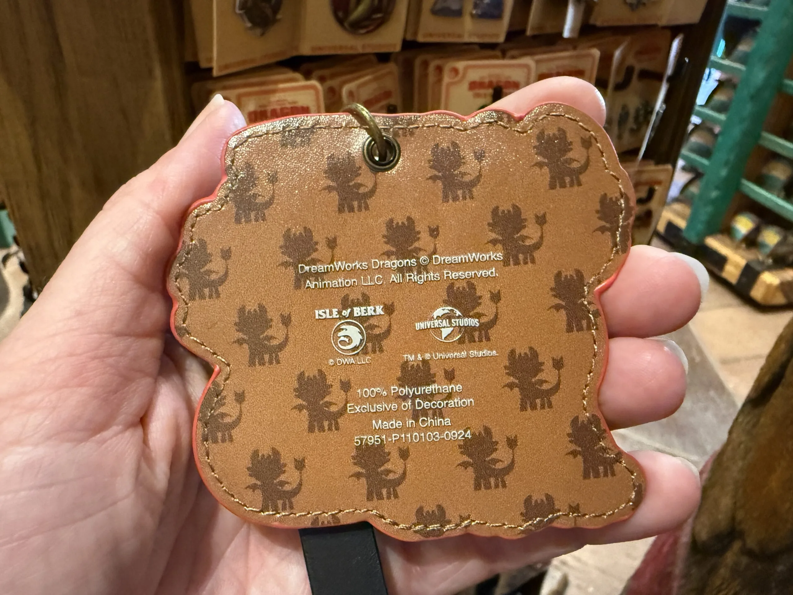 Leather Toothless Keychain