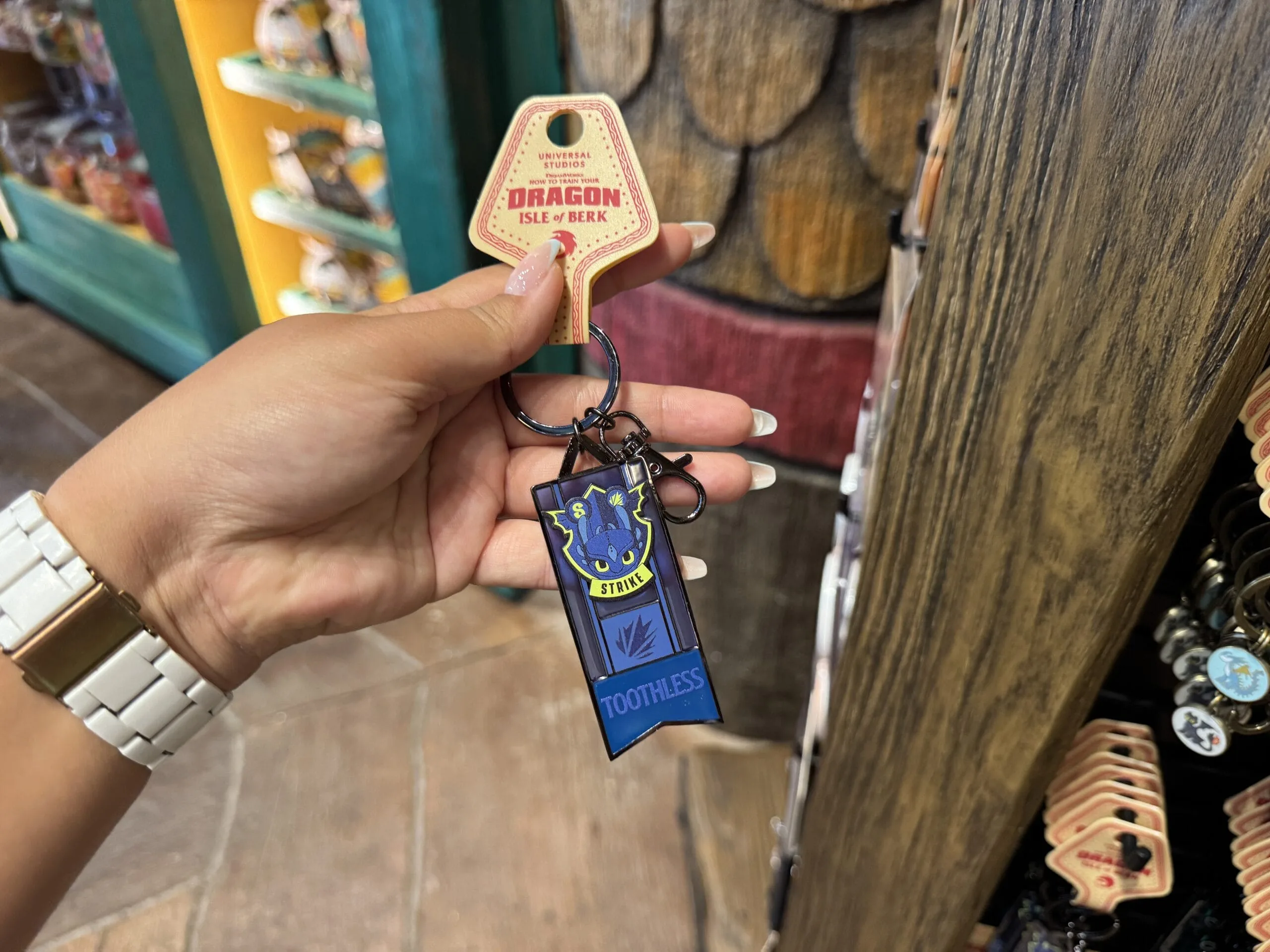 Toothless Stained Glass Keychain